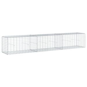 vidaXL horganyzott vas gabion kos&aacute;r fed&eacute;llel 300 x 50 x 50 cm