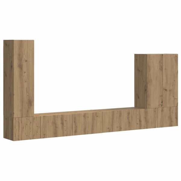 vidaXL TV falit kabinet szett Falra szerelhető 6 pcs Artisan t&ouml;lgy