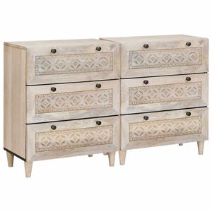 vidaXL Sz&eacute;f 2 db 120 x 33,5 x 75 cm t&ouml;m&ouml;r mang&oacute;fa Feh&eacute;r