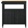 vidaXL Konyhai kocsi Egyszínű Fekete 88,5 x 40 x 48 cm