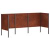 vidaXL Kuk&aacute;sl&aacute;da k&eacute;pernyő 249 x 85 x 113 cm Időj&aacute;r&aacute;s&aacute;ll&oacute; Ac&eacute;l Rozsd&aacute;s