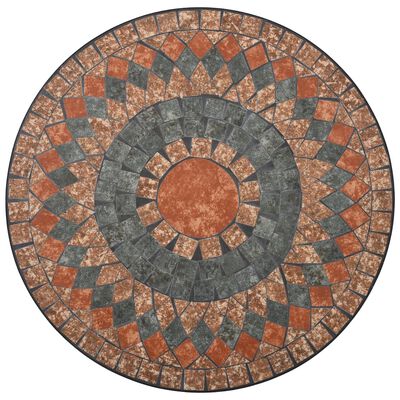 vidaXL 3 részes narancssárga-szürke kerámia mozaikos bisztrószett