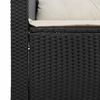 vidaXL 3 r&eacute;szes fekete polyrattan kerti &uuml;lőgarnit&uacute;ra p&aacute;rn&aacute;val