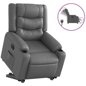 vidaXL elektromos sz&uuml;rke műbőr fel&aacute;ll&aacute;st seg&iacute;tő d&ouml;nthető fotel