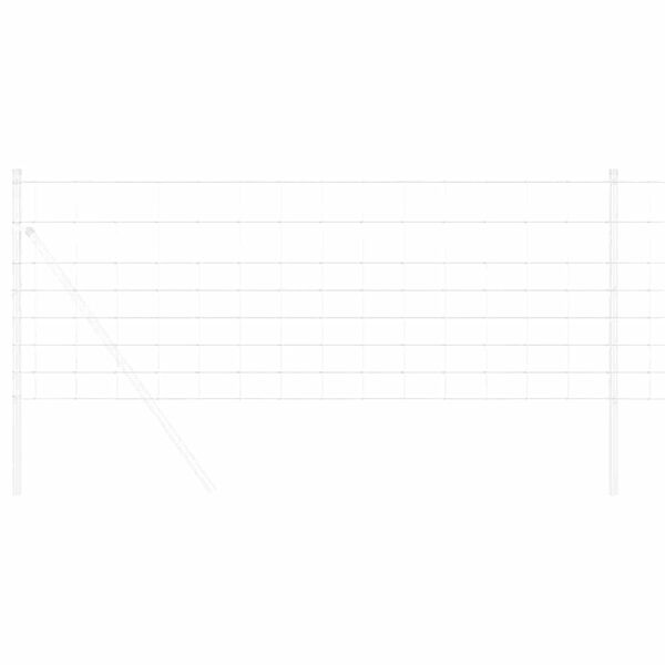 vidaXL Legelőkerítés Ezüst 25 x 0,8 m Horganyzott acél