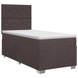 vidaXL Boxspring &aacute;gy matraccal S&ouml;t&eacute;t Barna 80 x 200 cm Sz&ouml;vet