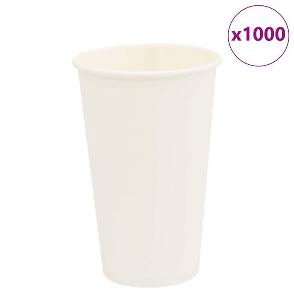 vidaXL 1000 db fehér papír kávéscsészék 16oz 400ml