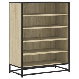 vidaXL sonoma t&ouml;lgy sz&iacute;nű szerelt fa &eacute;s f&eacute;m cipőszekr&eacute;ny 75x38x97,5 cm