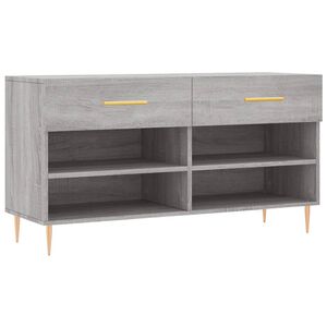 vidaXL sz&uuml;rke sonoma sz&iacute;nű szerelt fa cipőpolc 102 x 35 x 55 cm
