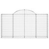 vidaXL 5 db íves horganyzott vas gabion kosár 200x30x100/120 cm