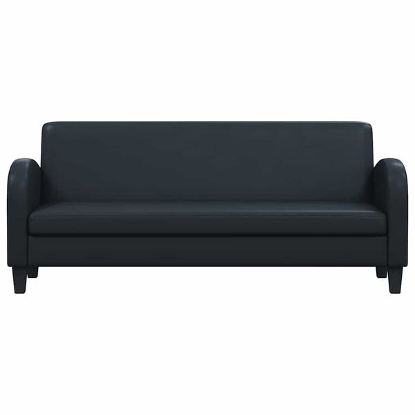 vidaXL 2 r&eacute;szes fekete műbőr &uuml;lőgarnit&uacute;ra