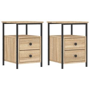 vidaXL 2 db sonoma t&ouml;lgy &eacute;jjeliszekr&eacute;ny 34x35,5x50 cm