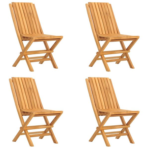 vidaXL 5 részes tömör tíkfa kerti étkezőgarnitúra