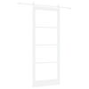 vidaXL Cs&uacute;sz&oacute; ajt&oacute; ORKDAL Feh&eacute;r 93 x 232 cm T&ouml;m&ouml;r fenyőfa &eacute;s &uuml;veg