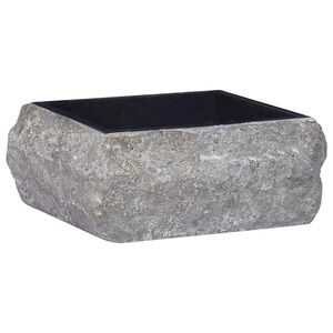 vidaXL fekete m&aacute;rv&aacute;ny mosd&oacute;kagyl&oacute; 30 x 30 x 13 cm