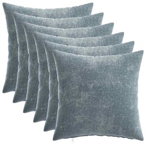 vidaXL P&aacute;rna huzat 6 db HEERLEN Vil&aacute;gosk&eacute;k 30 x 30 cm Chenille Sz&ouml;vet