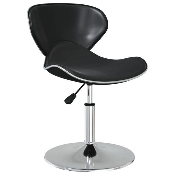 vidaXL 4 db fekete műbőr &eacute;tkezősz&eacute;k