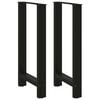 vidaXL 2 db fekete ac&eacute;l b&aacute;rasztall&aacute;b 40x(90-91) cm