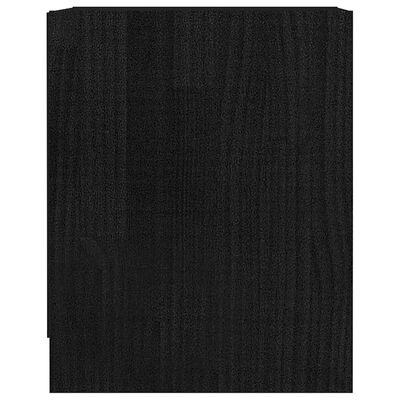 vidaXL 2 db fekete tömör fenyőfa éjjeliszekrény 35,5 x 33,5 x 41,5 cm