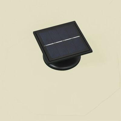 vidaXL homokszínű fali napernyő LED-ekkel és fémrúddal 300 cm