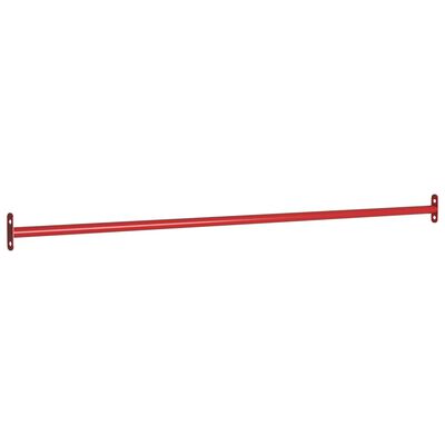 vidaXL 3db piros acél húzódzkodó rúd 125 cm