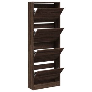 vidaXL barna t&ouml;lgysz&iacute;nű szerelt fa cipőszekr&eacute;ny 60 x 21 x 163,5 cm