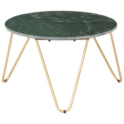 vidaXL zöld márvány textúrájú valódi kő dohányzóasztal 65 x 65 x 42 cm