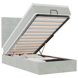 vidaXL Ottom&aacute;n &aacute;gykeret matracokkal vil&aacute;gossz&uuml;rke 100x200cm b&aacute;rsony