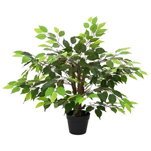 vidaXL Mű Ficus N&ouml;v&eacute;ny Z&ouml;ld 73 x 16 x 60 cm Sz&ouml;vet &eacute;s fa