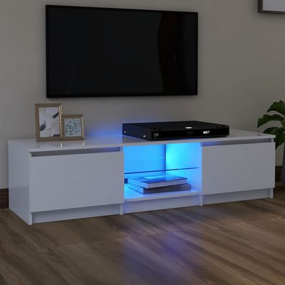 vidaXL fehér TV-szekrény LED lámpákkal 140 x 40 x 35,5 cm