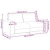 vidaXL kétszemélyes rózsaszín bársony kanapé 140 cm