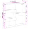 vidaXL antik fa színű szerelt fa faliszekrény 80 x 15 x 80 cm