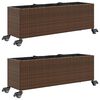 vidaXL 2 db barna polyrattan n&ouml;v&eacute;nytart&oacute; ker&eacute;kkel 107x32x38 cm