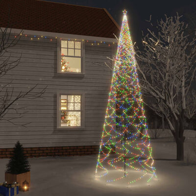 vidaXL színes fényű karácsonyfa tüskével 3000 LED-del 300 cm