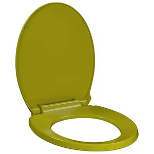 vidaXL z&ouml;ld ov&aacute;lis WC-&uuml;lőke lassan csuk&oacute;d&oacute; fed&eacute;llel