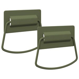 vidaXL Szekr&eacute;ny Foganty&uacute;k 2 db Olajz&ouml;ld 85 x 45 mm F&eacute;m