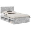 vidaXL &Aacute;gykeret fejt&aacute;ml&aacute;val Beton Sz&uuml;rke 135 x 190 cm T&ouml;m&ouml;r fenyőfa