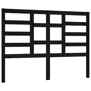 vidaXL fekete t&ouml;m&ouml;r fenyőfa &aacute;gyfejt&aacute;mla 156 x 4 x 104 cm