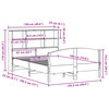 vidaXL tömör fenyőfa könyvespolcos ágy matrac nélkül 120 x 190 cm