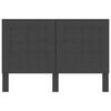 vidaXL sötétszürke szövet steppelt fejvég 140 x 200 cm