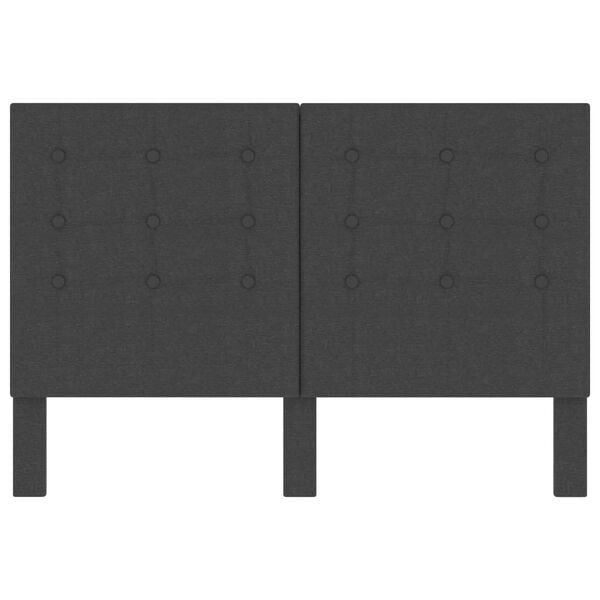 vidaXL sötétszürke szövet steppelt fejvég 140 x 200 cm