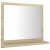 vidaXL sonoma t&ouml;lgy sz&iacute;nű szerelt fa f&uuml;rdőszobai t&uuml;k&ouml;r 40x10,5x37 cm