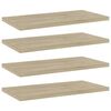 vidaXL 4 db sonoma t&ouml;lgy sz&iacute;nű szerelt fa k&ouml;nyvespolc 40 x 20 x 1,5 cm