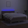 vidaXL t&oacute;psz&iacute;nű sz&ouml;vet rug&oacute;s &eacute;s LED-es &aacute;gy matraccal 140x190cm