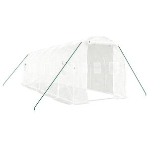 vidaXL feh&eacute;r ac&eacute;lv&aacute;zas melegh&aacute;z 12 m&sup2; 6 x 2 x 2 m