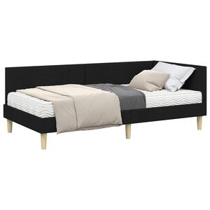 vidaXL Sarok &Aacute;gykeret Matraccal Egy&eacute;b fejt&aacute;ml&aacute;val 2 pcs Z&ouml;ld sz&ouml;vet