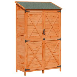 vidaXL Kerti Szerkezet Barna 106 x 56 x 176,5 cm Szil&aacute;rd fenyőfa