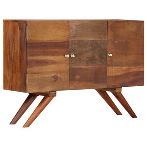 vidaXL barna t&ouml;m&ouml;r &uacute;jrahasznos&iacute;tott fa t&aacute;lal&oacute;szekr&eacute;ny 110 x 30 x 75 cm