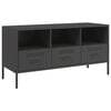 vidaXL fekete ac&eacute;l TV-szekr&eacute;ny 100,5 x 39 x 50,5 cm