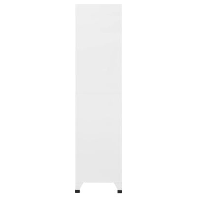 vidaXL fehér acél zárható szekrény 90 x 45 x 180 cm